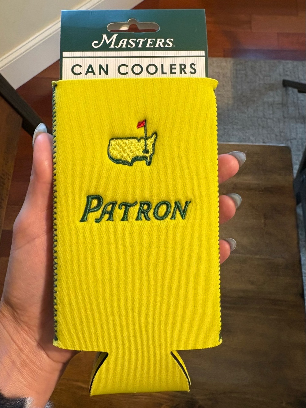 2026 Masters Tall Can Coolers (2) Yellow Patron and Grey Caddie